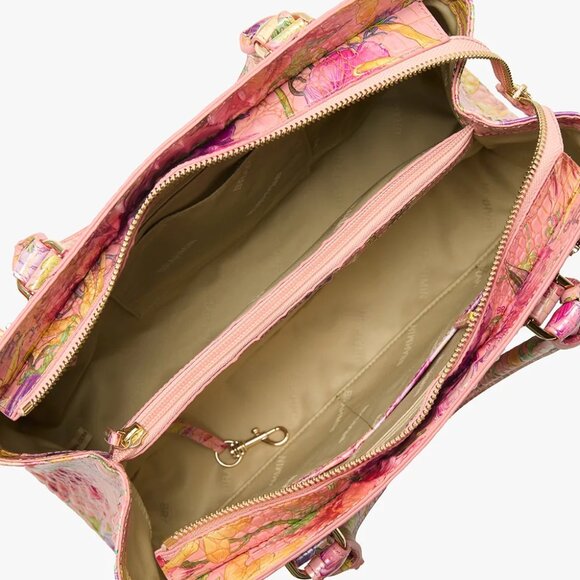 NWT ✅ Brahmin FINLEY PERENNIAL Melbourne DI Leather Satchel ✨ NWT, COA, DUST BAG - Picture 5 of 17